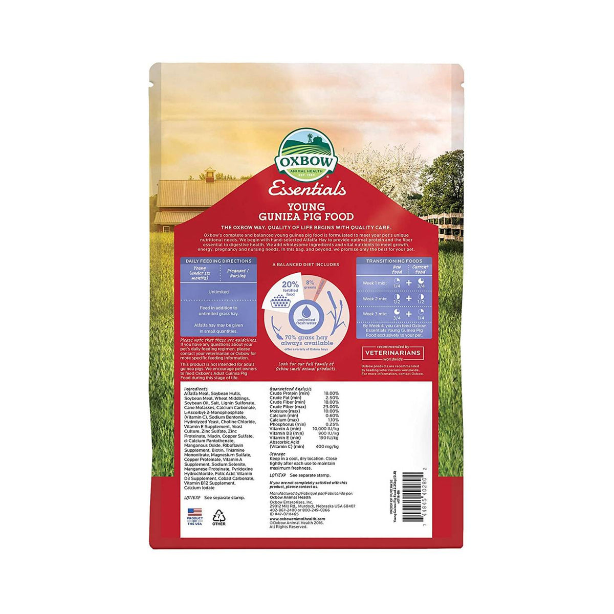 Oxbow Essential Young Guinea Pig Food 2,27 Kg