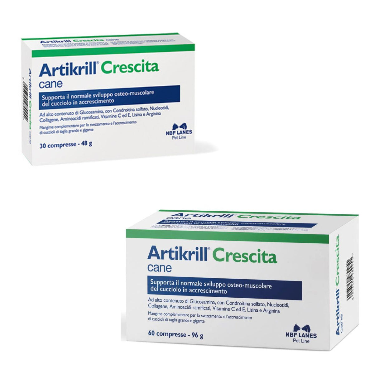 Artikrill Crescita Integratore per Cani Compresse Nbf Lanes