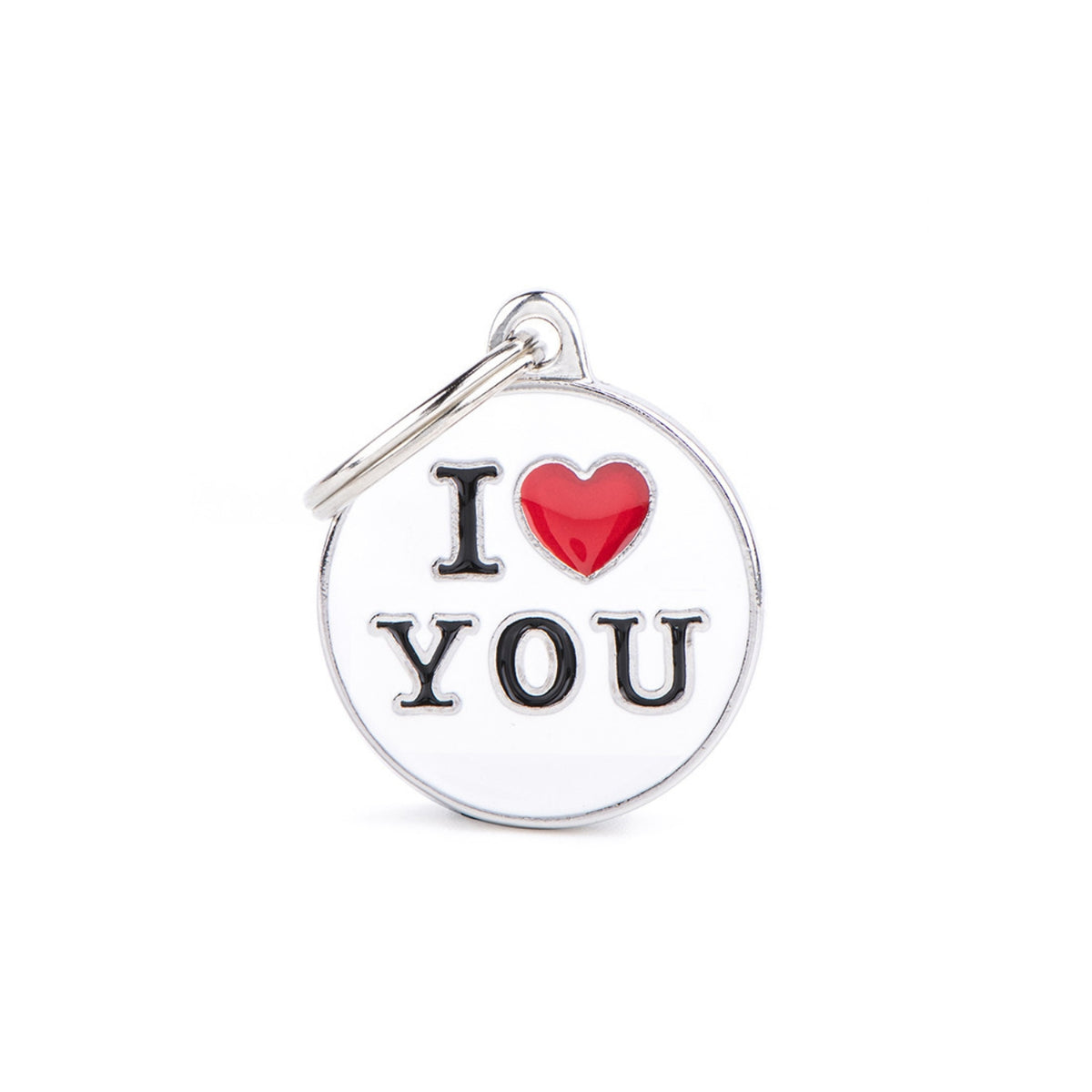 MyFamily Medaglietta per Cani e Gatti Personalizzabile Cerchio I Love You