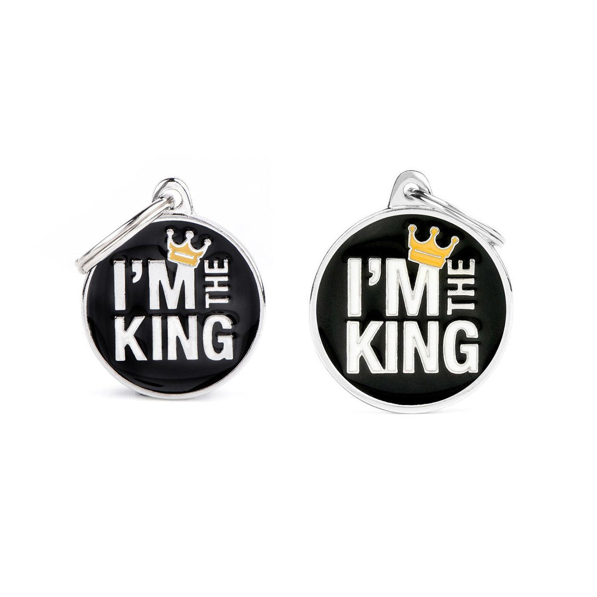 MyFamily Medaglietta per Cani e Gatti Personalizzabile Cerchio I'm The King