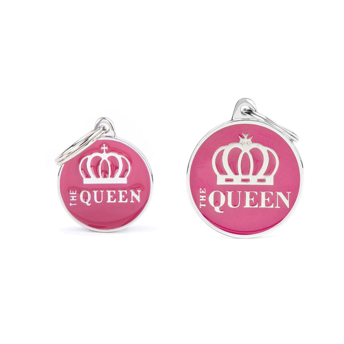 MyFamily Medaglietta per Cani e Gatti Personalizzabile Cerchio I'm The Queen