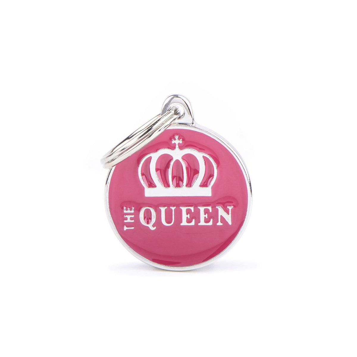 MyFamily Medaglietta per Cani e Gatti Personalizzabile Cerchio I'm The Queen