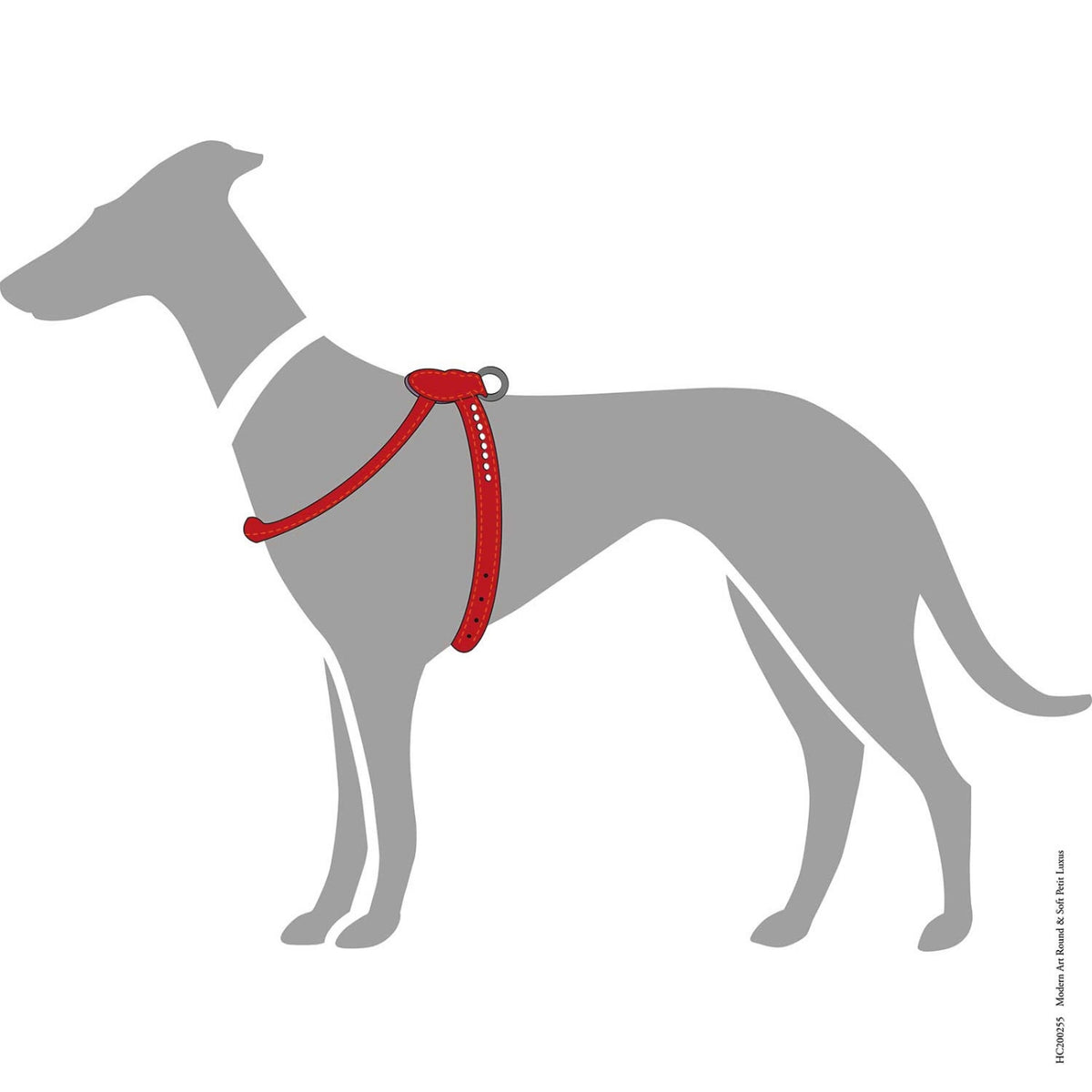Hunter Pettorina Modern Art R&amp;S Petit Luxus Rosso per Cani