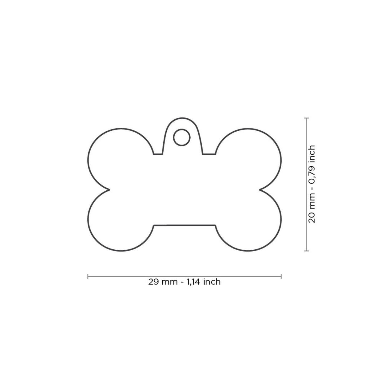 MyFamily Medaglietta per Cani Personalizzabile Osso Basic Handmade Azzurra