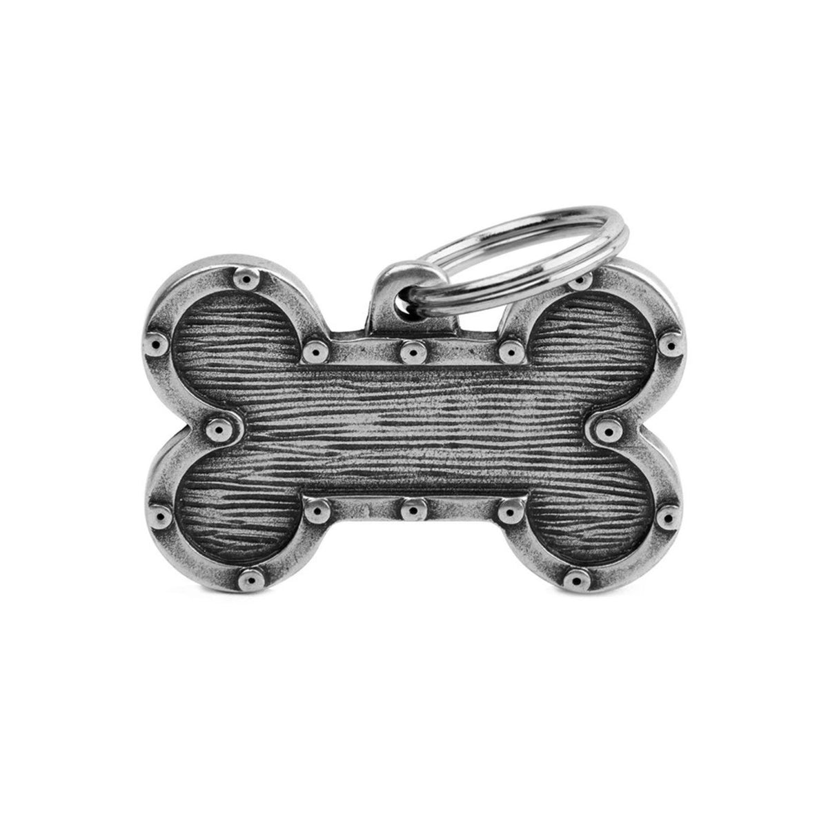 MyFamily Medaglietta per Cani Personalizzabile Osso Strong Bronx Futuristico