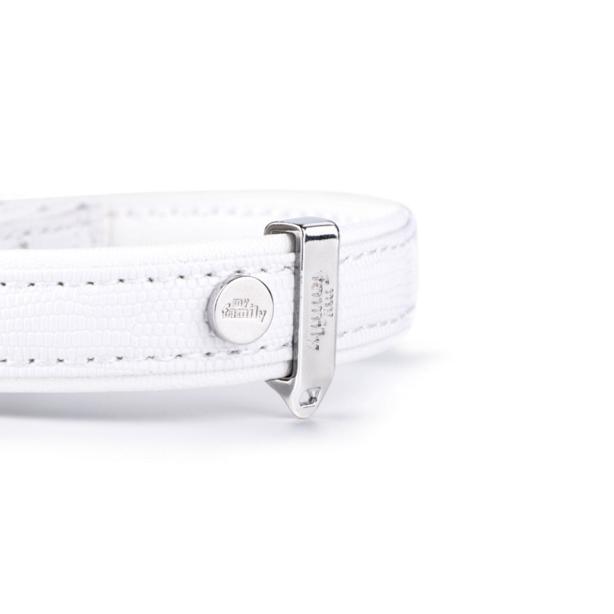 MyFamily Collare per Cani in Similpelle Bianco Saint Tropez