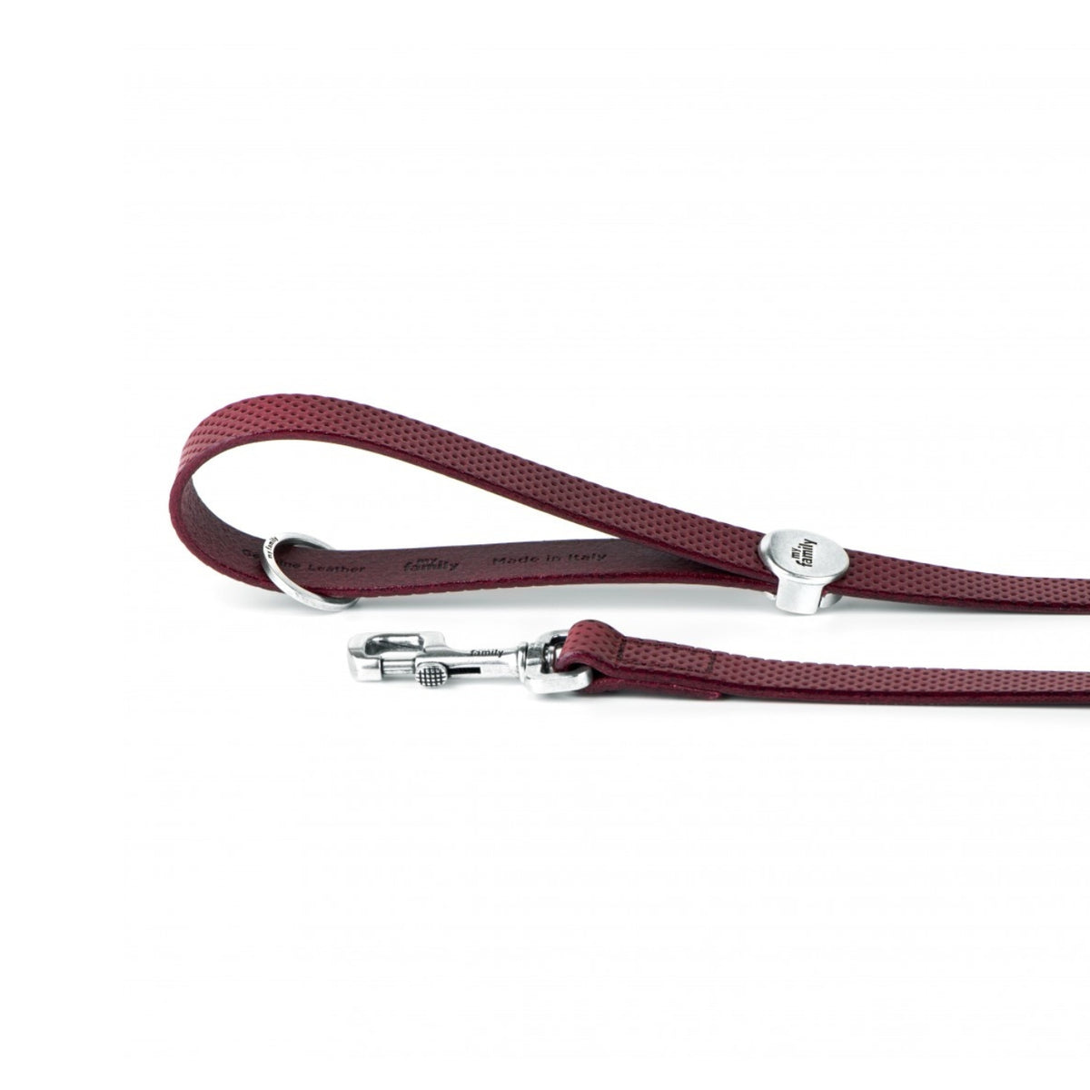 MyFamily Guinzaglio per Cani in Pelle Rossa 110 x 2,2 cm Monza