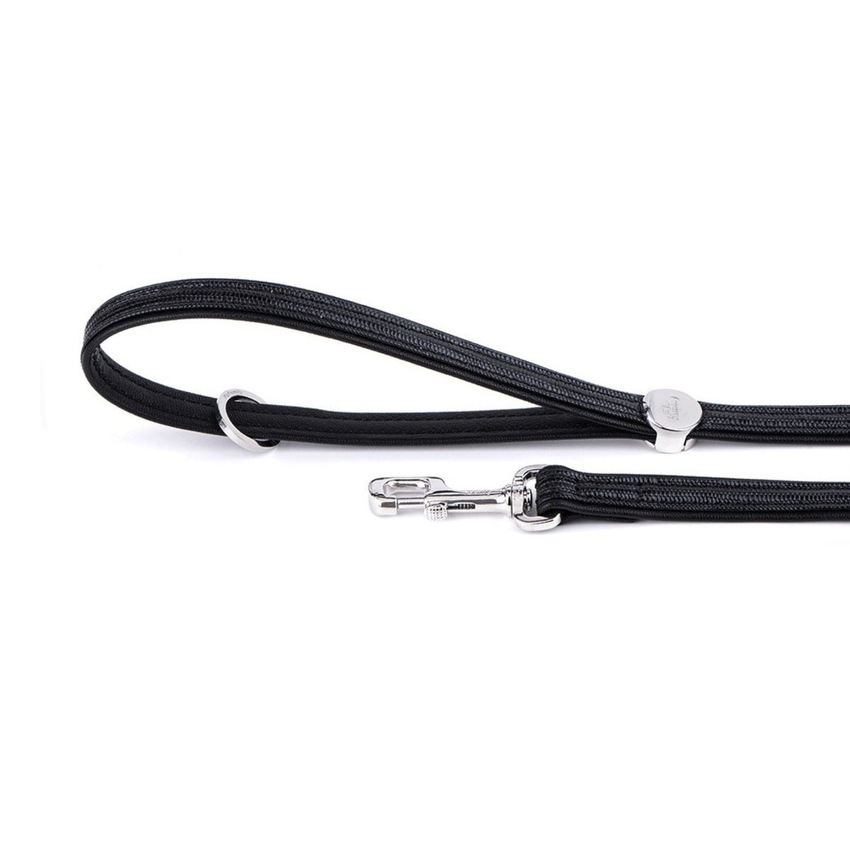 MyFamily Guinzaglio per Cani in Similpelle Nero 110 x 1,2 cm per Cani Saint Tropez
