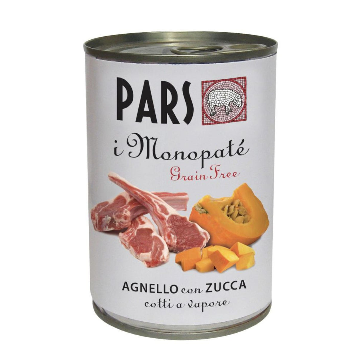 Pars Monopatè Agnello con Zucca 395 g Cibo Umido per Cani e Gatti