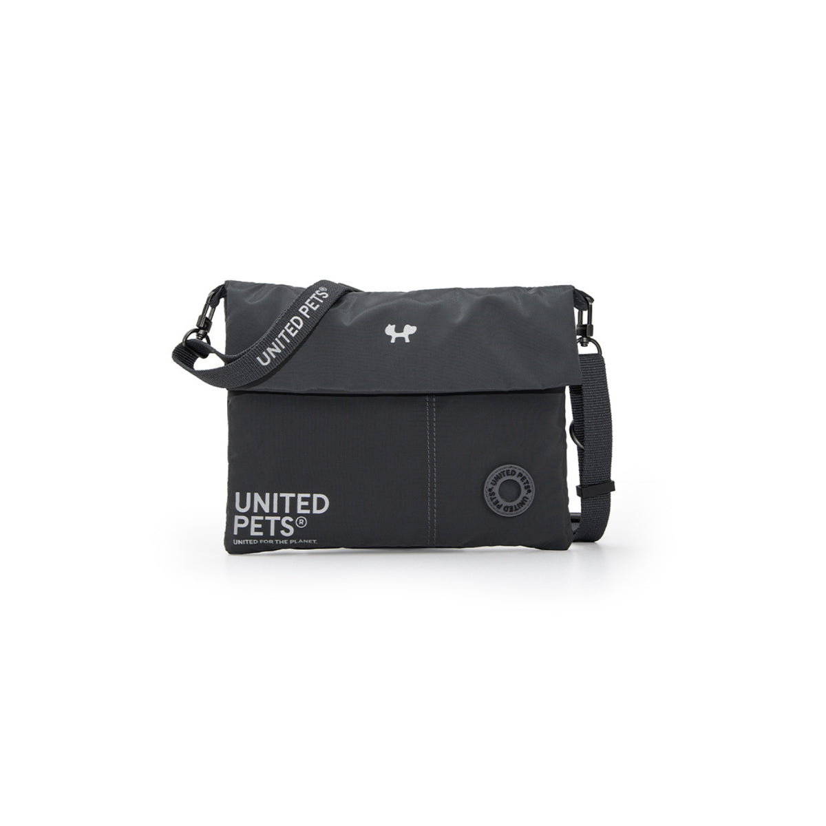 United Pets Pochette Borsa City Bag con Tracolla Linea CityLife Grigio Antracite