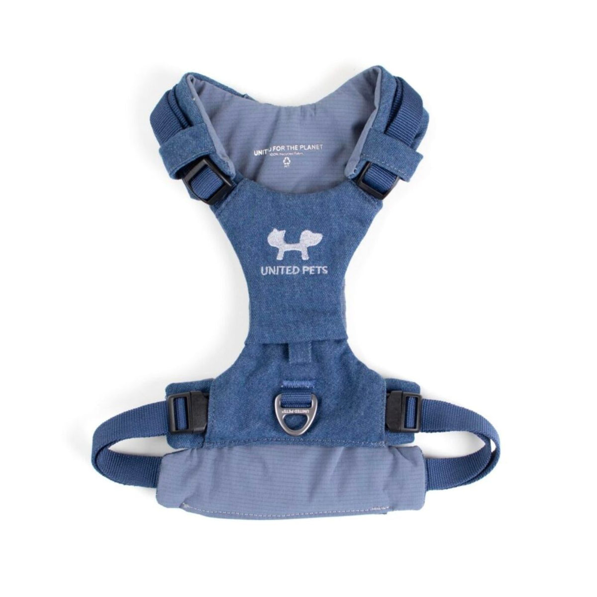 United Pets Pettorina H per Cani Imbottita Linea CityLife Blue Jeans