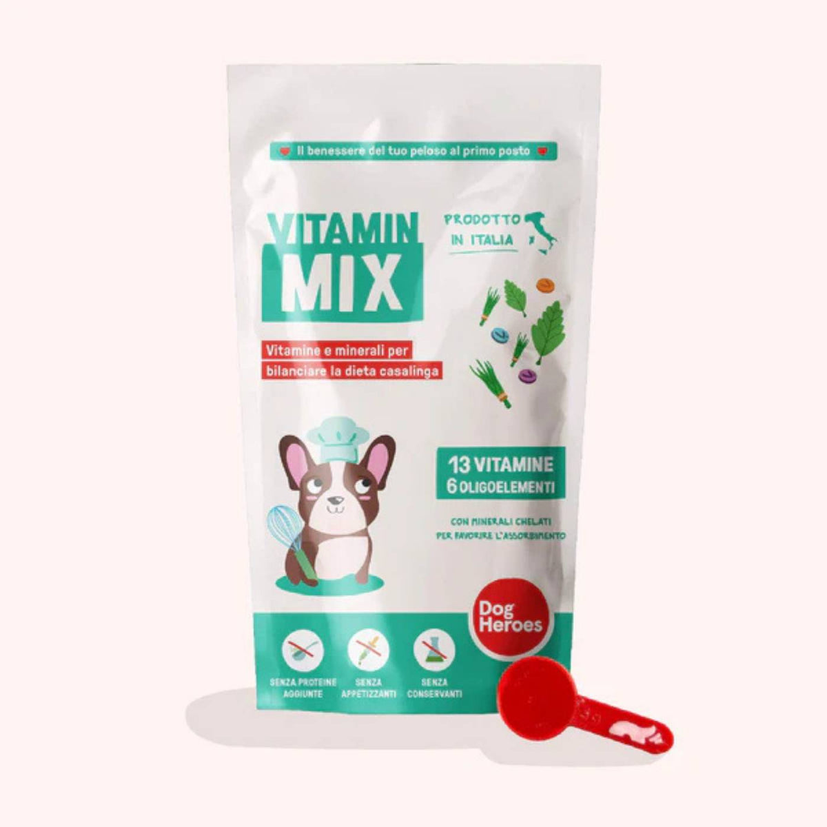 Dog Heroes Vitamin Mix Integratore Alimentare in Polvere per Cani Cuccioli e Adulti 250 gr