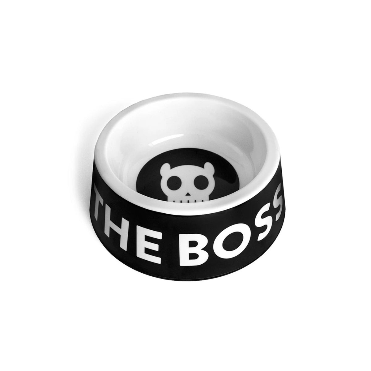 Zee.Dog Ciotola per Cani in Melamina "I'm The Boss" Nera