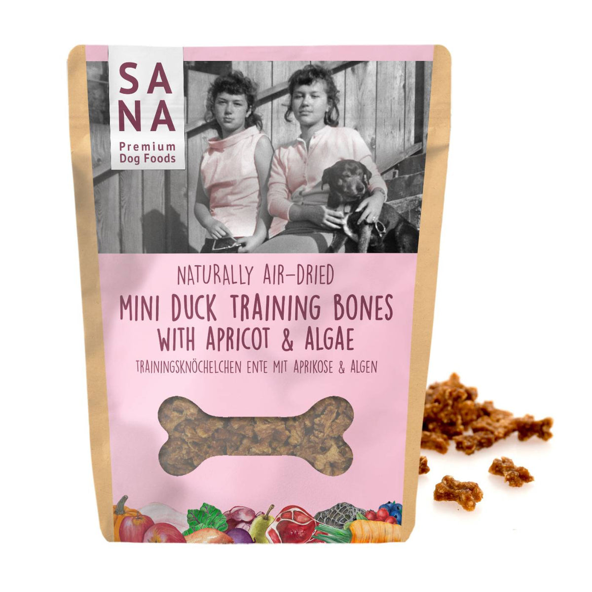 Sanadog Mini Training per Cani con Anatra Albicocca e Alghe 100 g