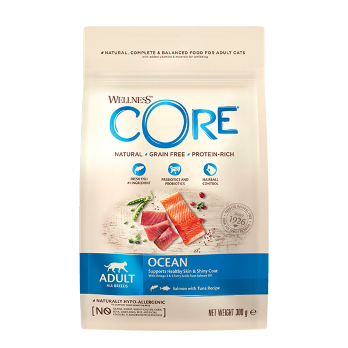 Wellness Core Cat Ocean Salmone e Tonno per Gatti Adulti 300 Gr.