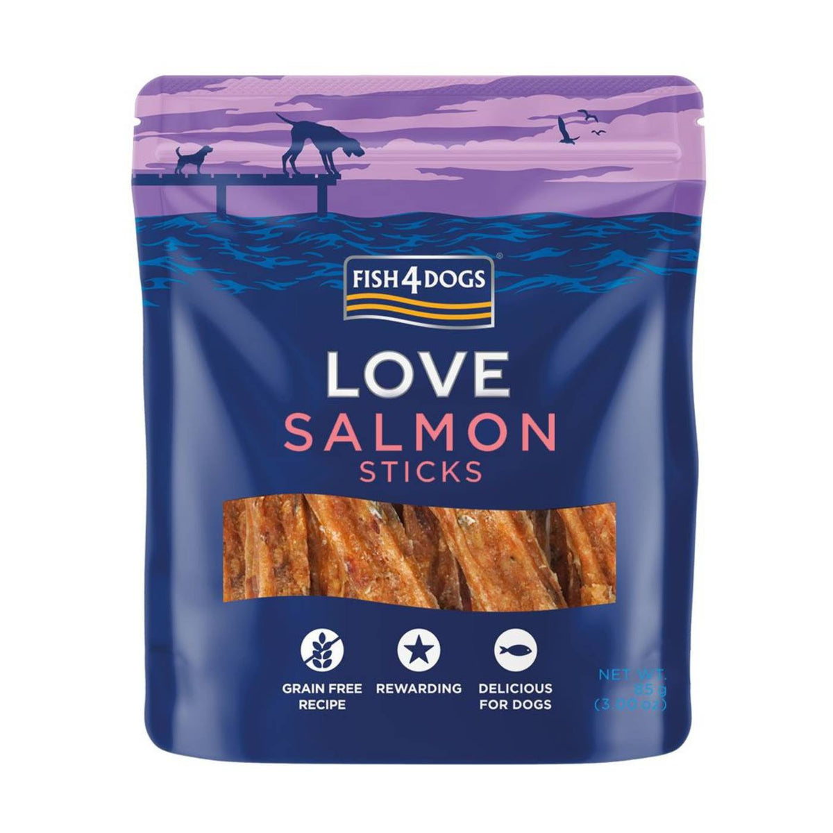 Fish4Dogs Love Salmon Sticks per Cani al Salmone 85 g