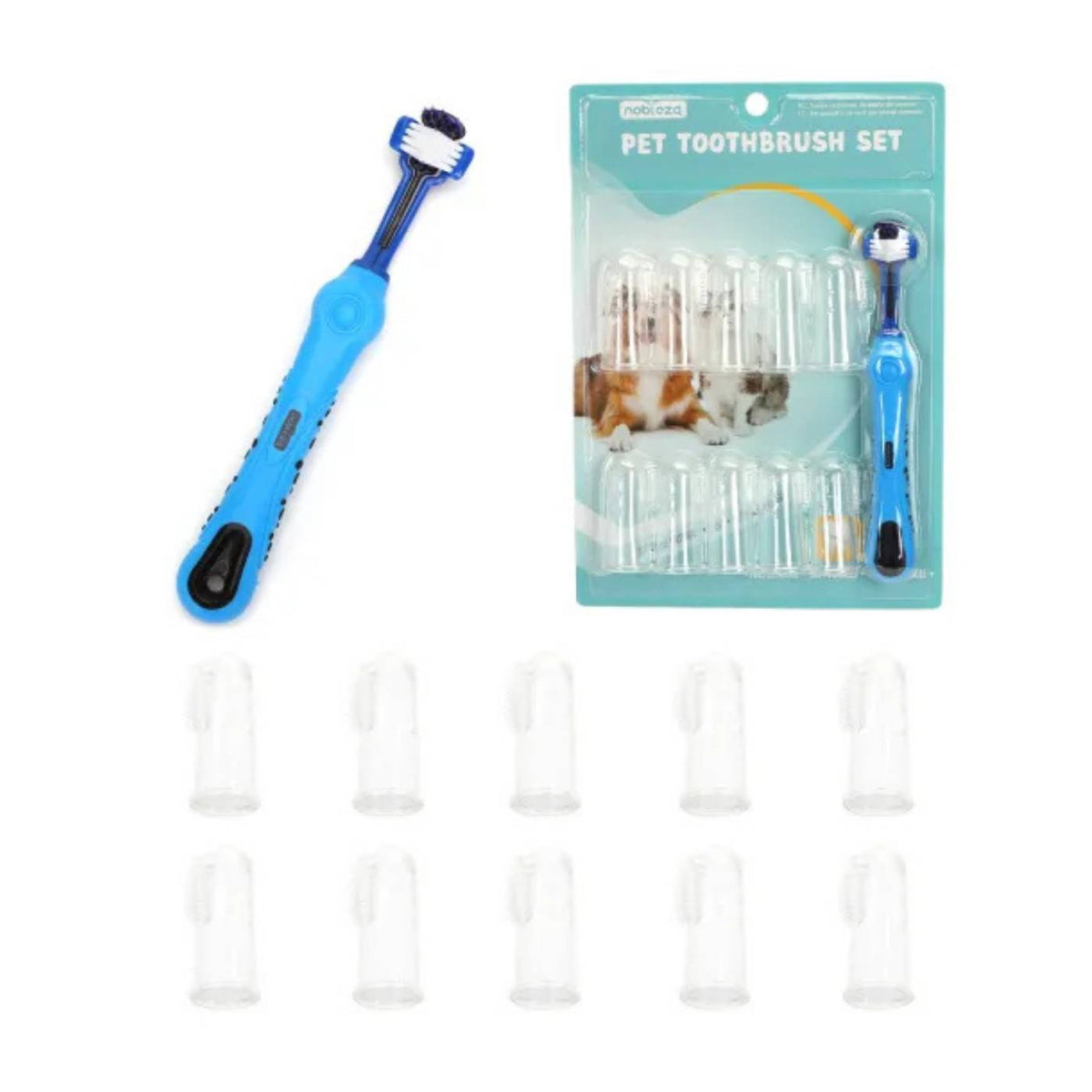 Set di Spazzolini da Denti per Cani