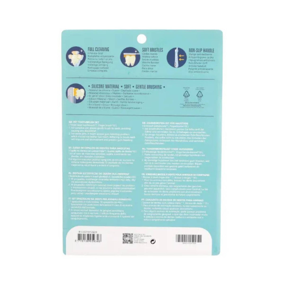 Set di Spazzolini da Denti per Cani