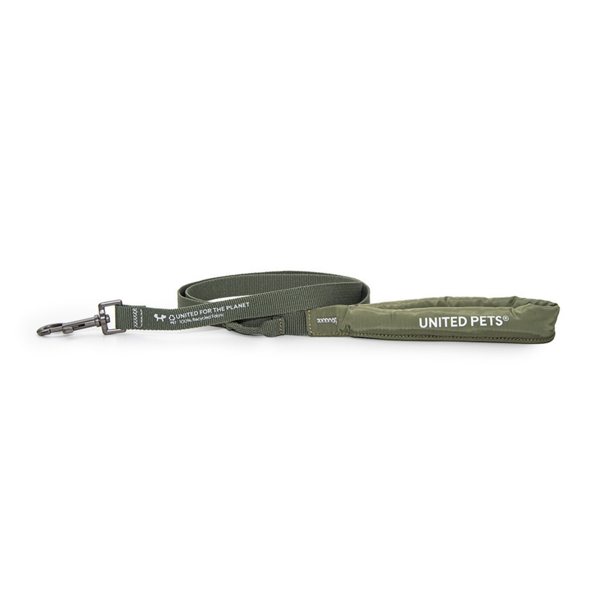 United Pets Guinzaglio per Cani con Maniglia Imbottita Linea CityLife Verde Militare