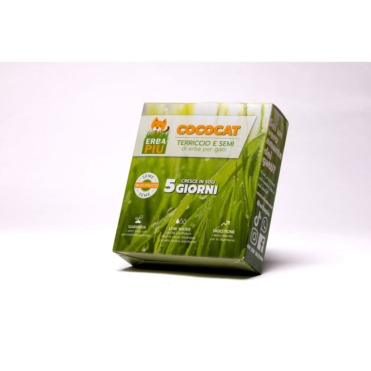 Erba Piu' Cococat Terriccio e Semi di Erba per Gatti