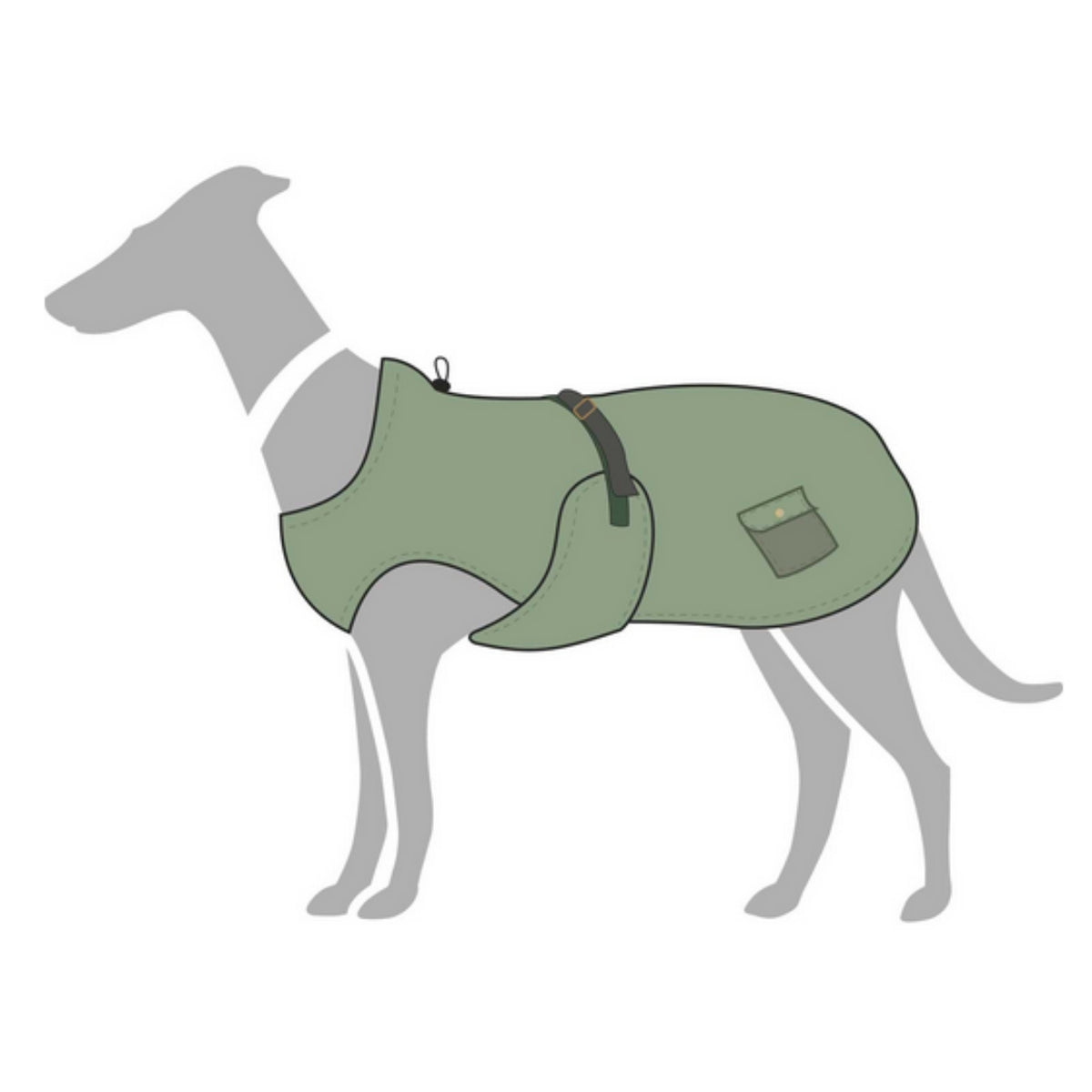Hunter Cappottino per Cani Uppsala Trend Khaki