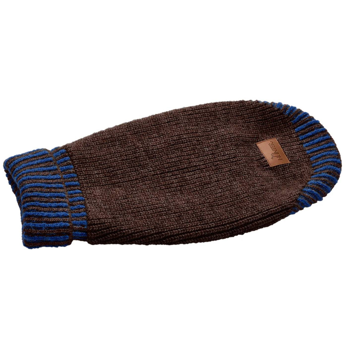 Hunter Maglioncino Pullover per Cani Odense con Cappello Marrone Blu