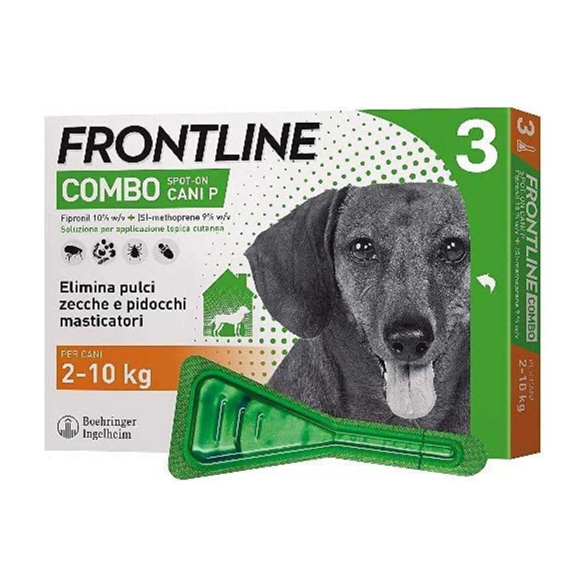 Frontline Combo Spot-On Antiparassitario per Cani 3 Pipette