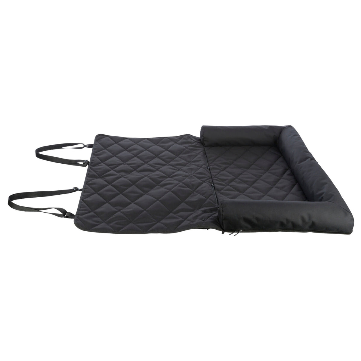 Trixie Cuscino Doppio per Cani per Auto 95 x 10 x 50 cm Nero