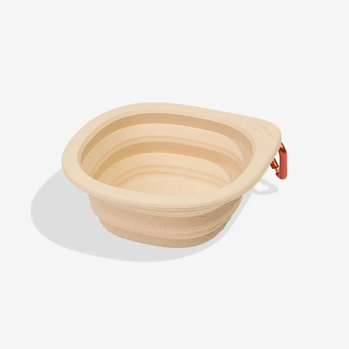 Zee.Dog Ciotola da Viaggio Pieghevole per Cani in Silicone Go Bowl Biscotti 600 ml Beige