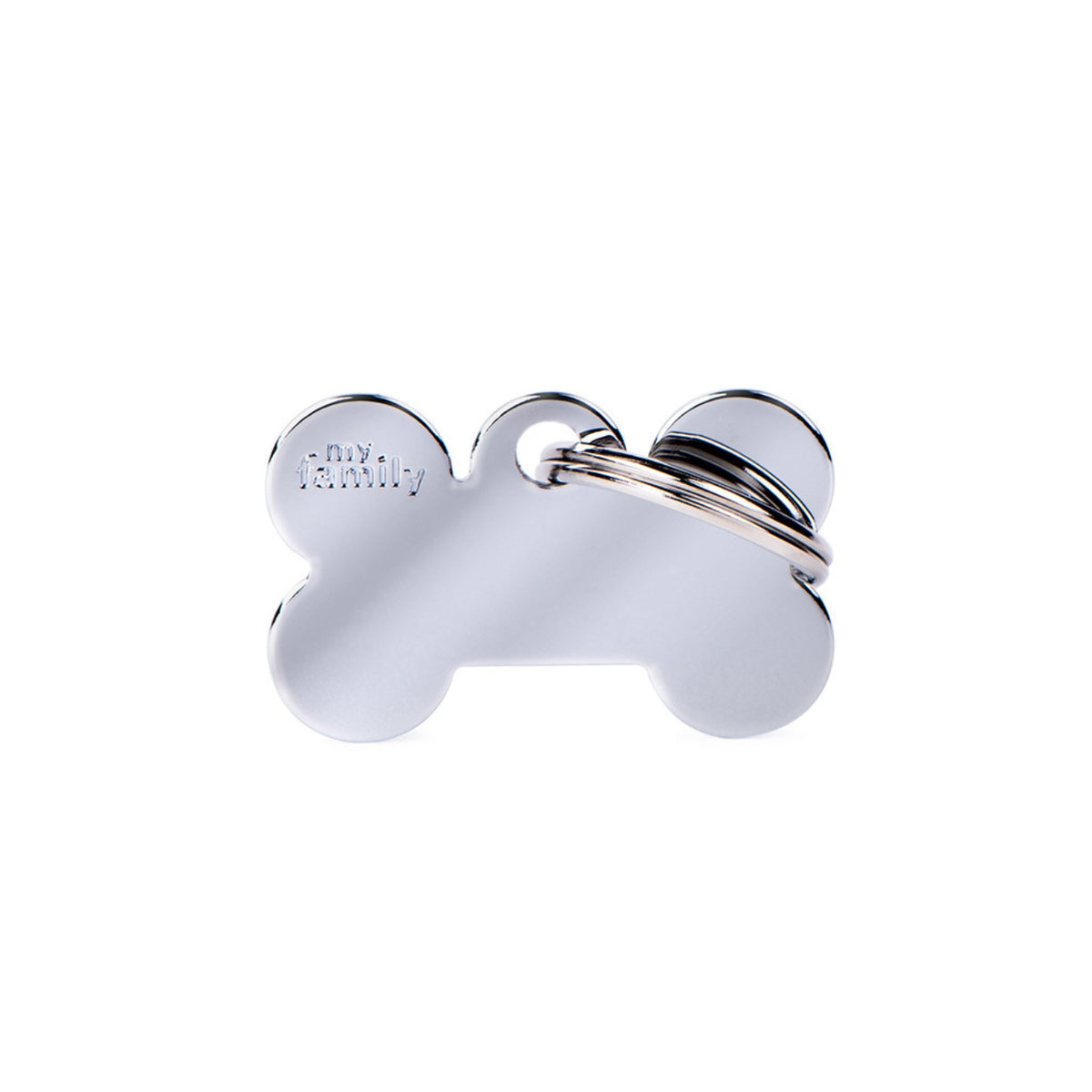 MyFamily Medaglietta per Cani Personalizzabile Osso Basic Ottone Cromato
